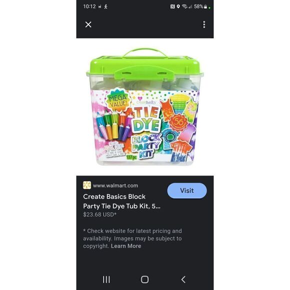 NEW CREATE BASICS TYE DYE BLOCK PARTY KIT - Picture 5 of 5